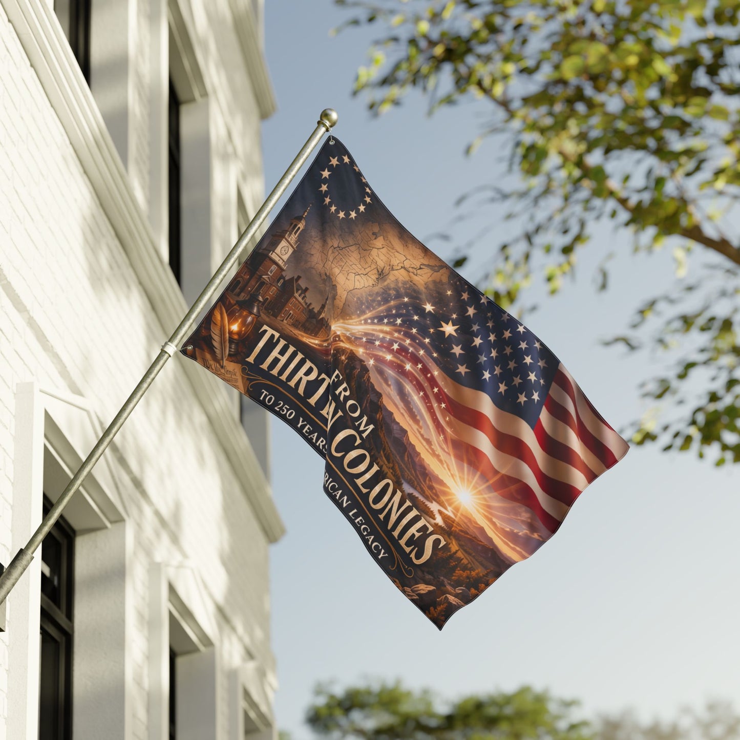 From Thirteen Colonies Double-Sided American Flag — 250 Years of Legacy Outdoor Banner