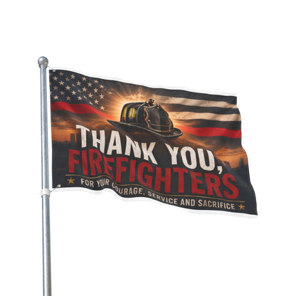 Firefighter Thank You Flag — Double-Sided Tribute Flag