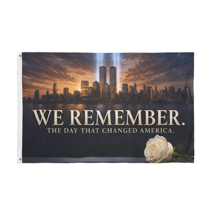 We Remember 9/11 Memorial Flag - Double Sided Tribute Garden Banner
