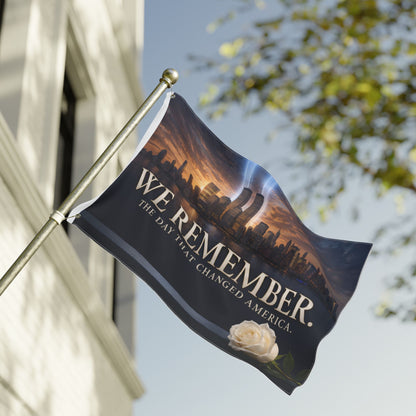 We Remember 9/11 Memorial Flag - Double Sided Tribute Garden Banner