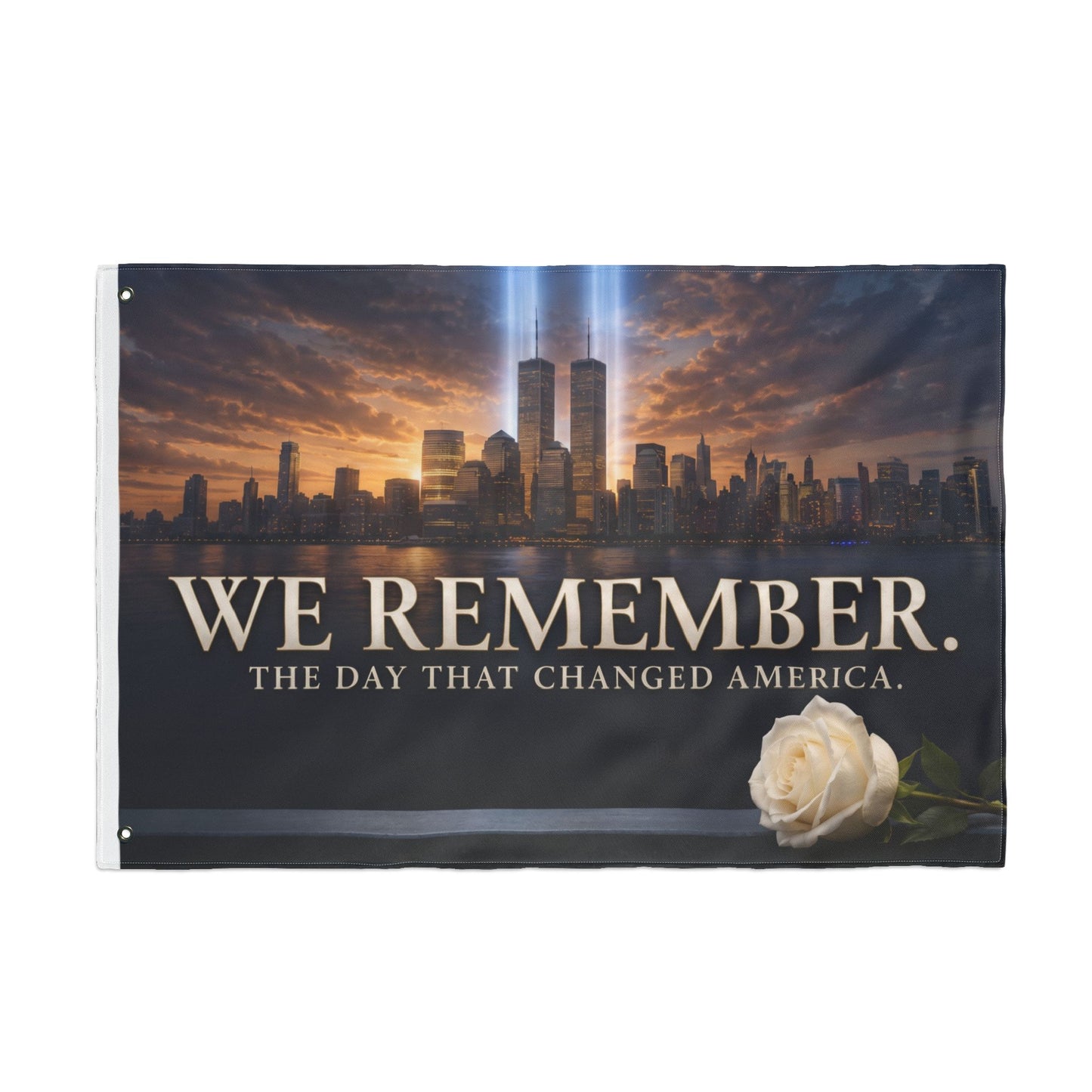 We Remember 9/11 Memorial Flag - Double Sided Tribute Garden Banner