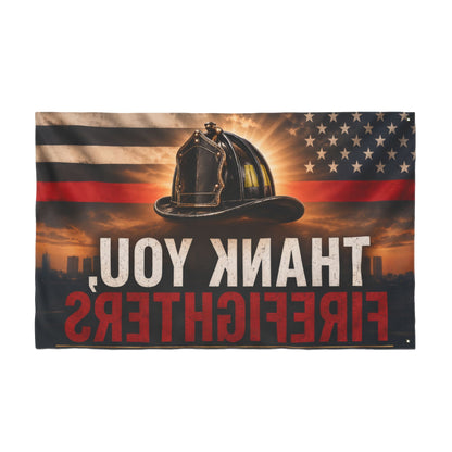 Firefighter Thank You Flag — Double-Sided Tribute Flag