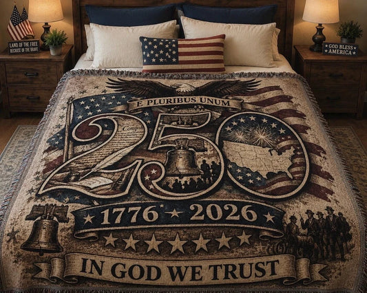 ZenVentra™ 250th Anniversary USA Woven Blanket