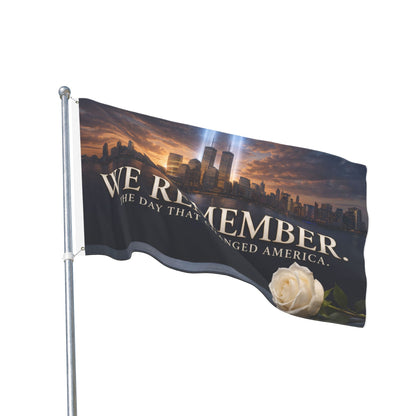 We Remember 9/11 Memorial Flag - Double Sided Tribute Garden Banner