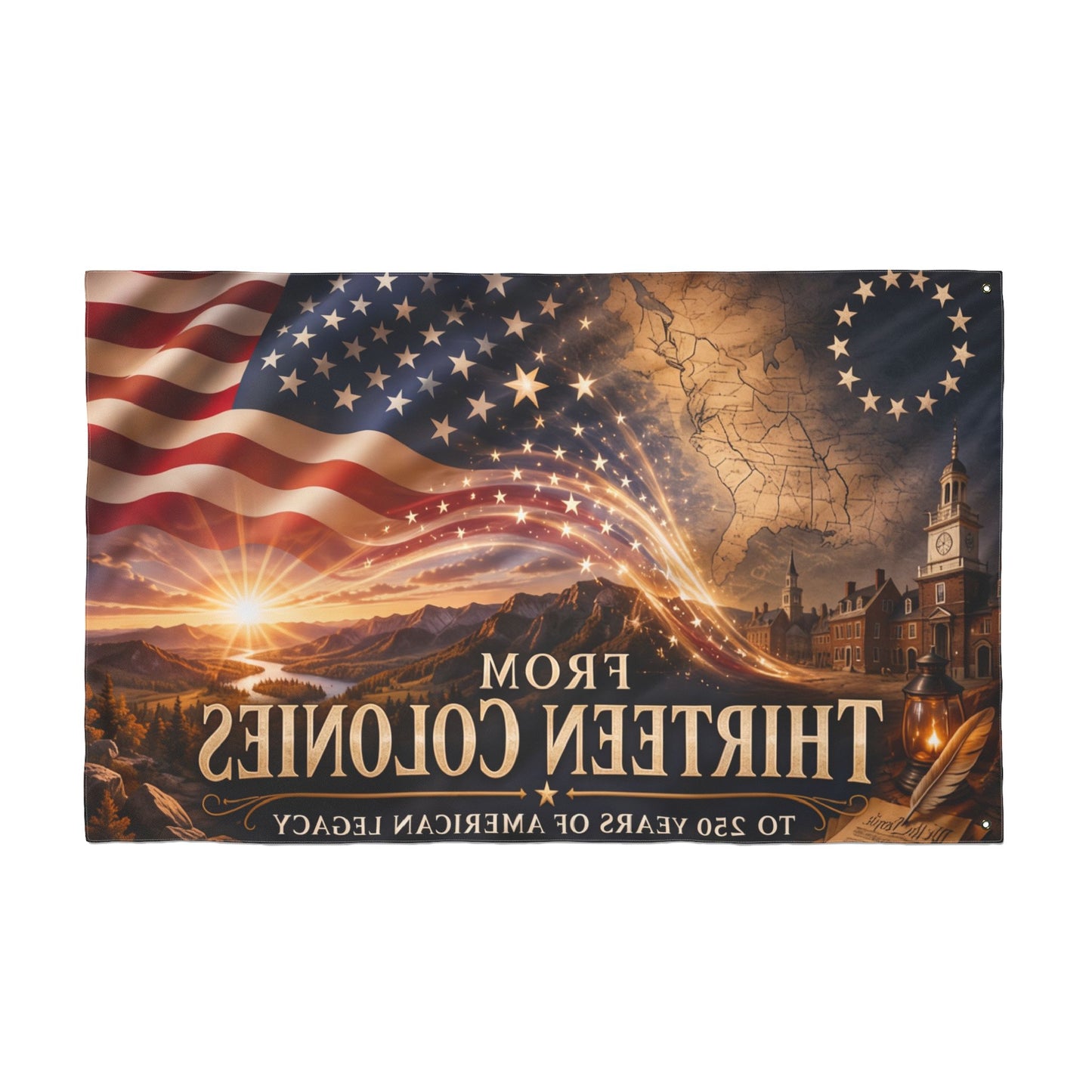 From Thirteen Colonies Double-Sided American Flag — 250 Years of Legacy Outdoor Banner