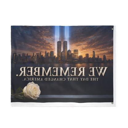 We Remember 9/11 Memorial Flag - Double Sided Tribute Garden Banner