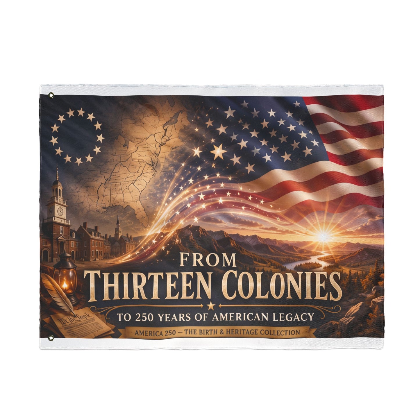 From Thirteen Colonies Double-Sided American Flag — 250 Years of Legacy Outdoor Banner
