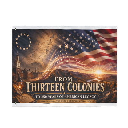 From Thirteen Colonies Double-Sided American Flag — 250 Years of Legacy Outdoor Banner
