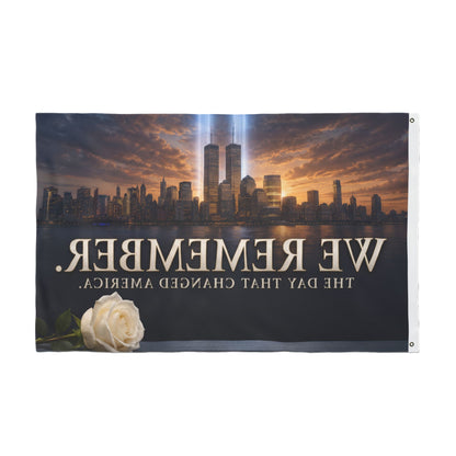 We Remember 9/11 Memorial Flag - Double Sided Tribute Garden Banner