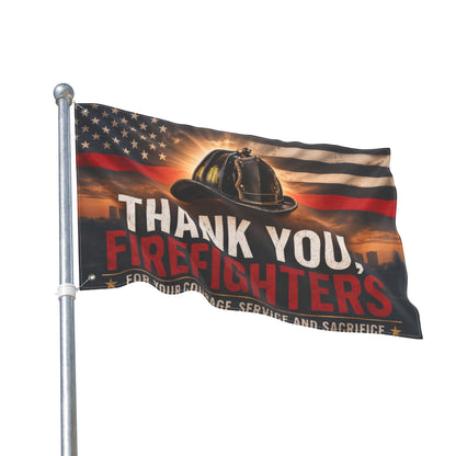 Firefighter Thank You Flag — Double-Sided Tribute Flag