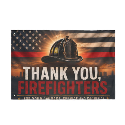 Firefighter Thank You Flag — Double-Sided Tribute Flag