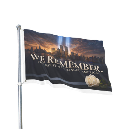 We Remember 9/11 Memorial Flag - Double Sided Tribute Garden Banner