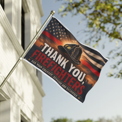 Firefighter Thank You Flag — Double-Sided Tribute Flag