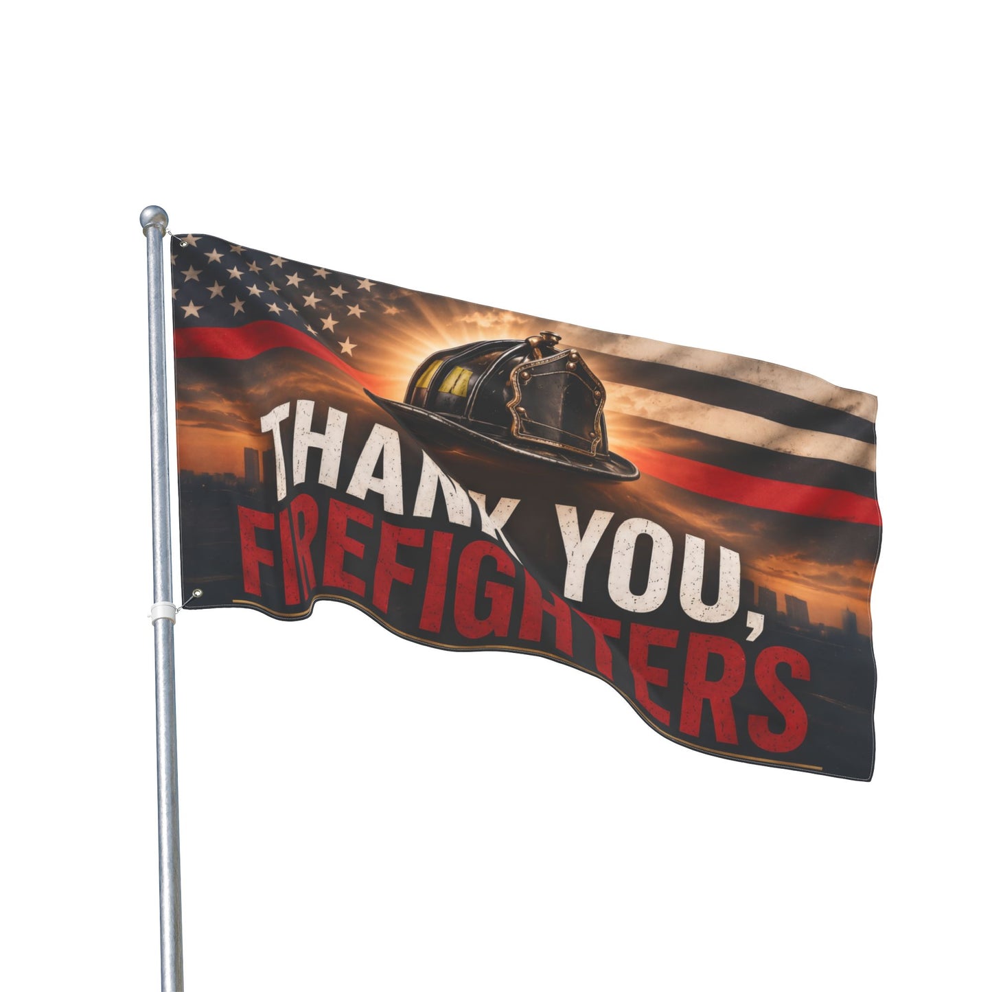 Firefighter Thank You Flag — Double-Sided Tribute Flag