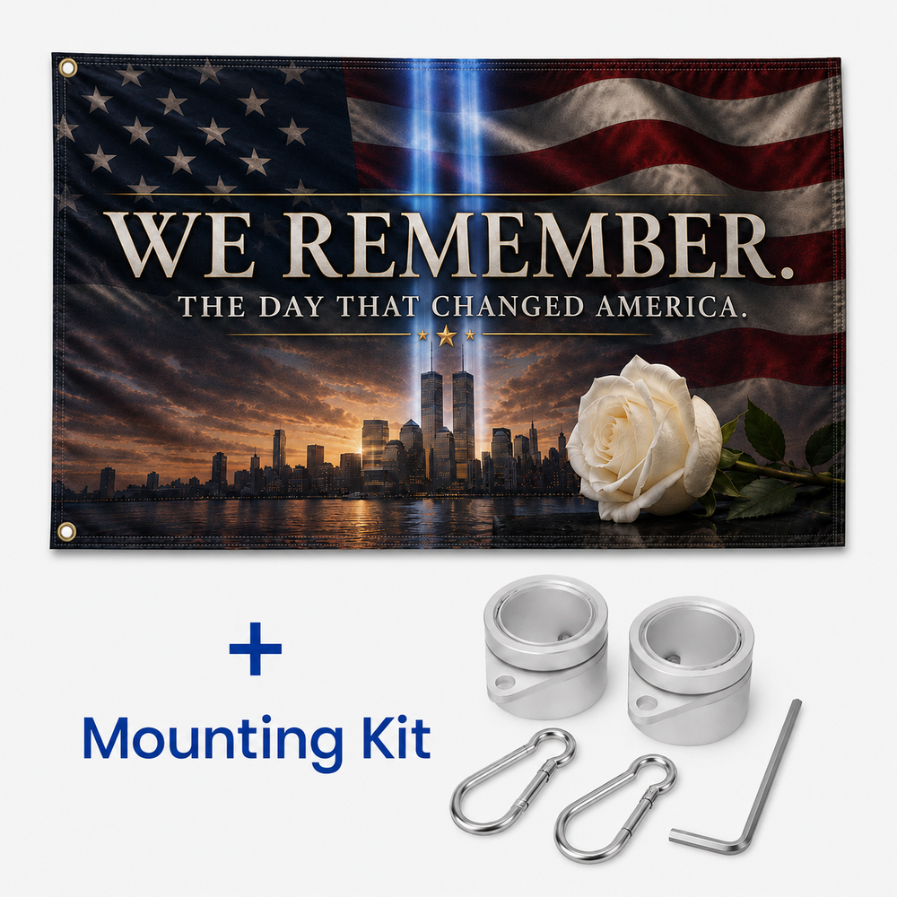 ZenVentra™ We Remember 9/11 Memorial Flag - Double Sided Tribute