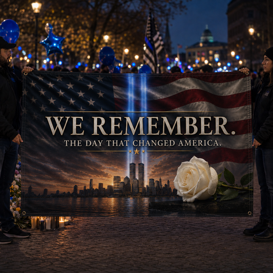 ZenVentra™ We Remember 9/11 Memorial Flag - Double Sided Tribute