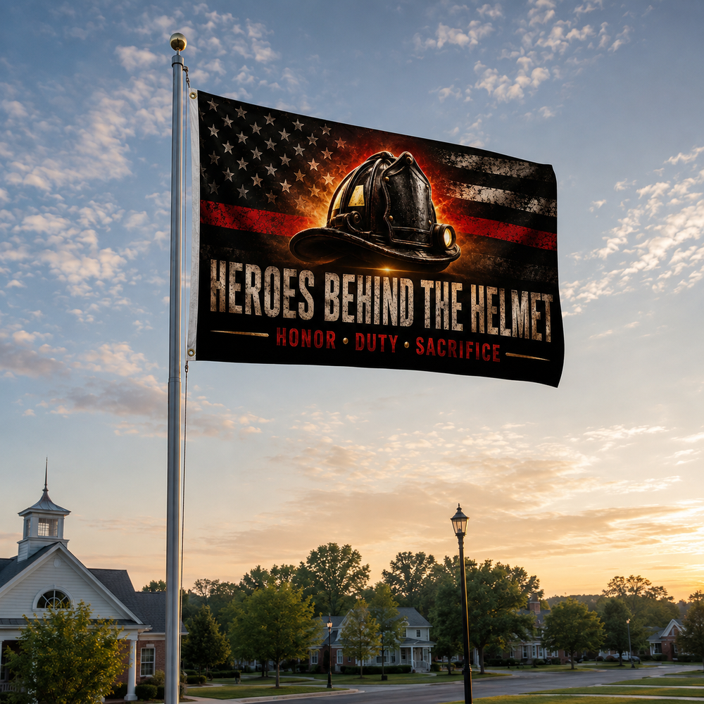 ZenVentra™ Firefighter Thank You Flag — Double-Sided Tribute Flag