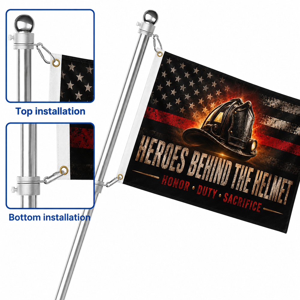 ZenVentra™ Firefighter Thank You Flag — Double-Sided Tribute Flag