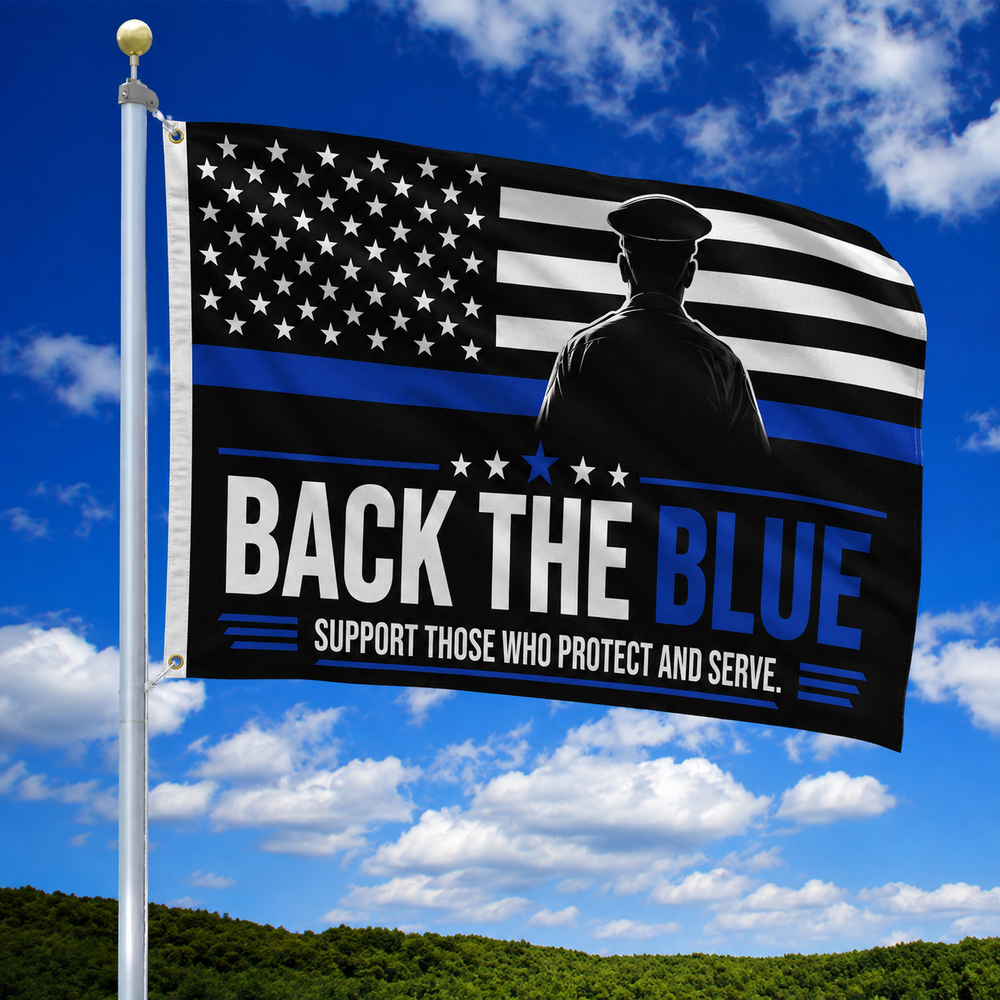 ZenVentra™ Thin Blue Line Police Eagle Flag