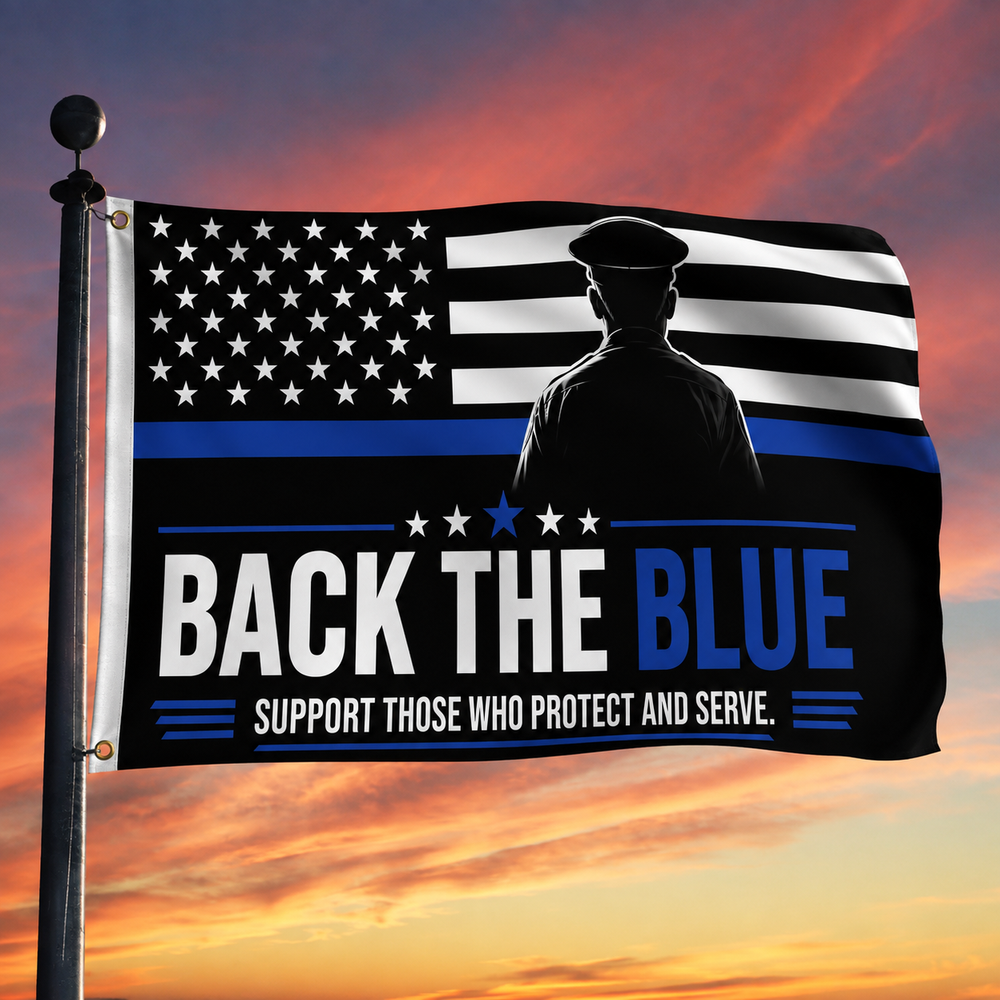 ZenVentra™ Thin Blue Line Police Eagle Flag