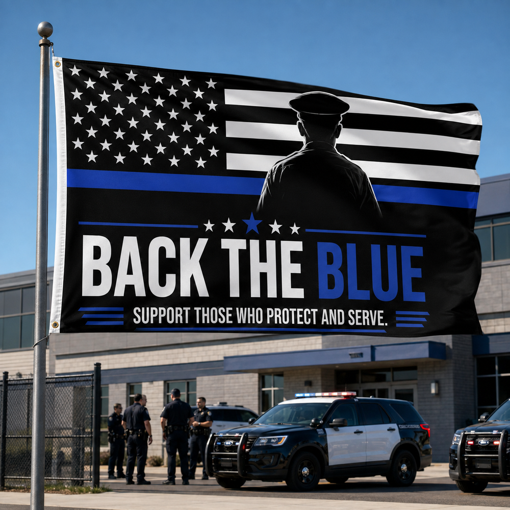 ZenVentra™ Thin Blue Line Police Eagle Flag