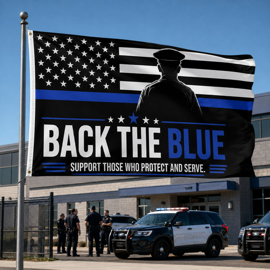 ZenVentra™ Thin Blue Line Police Eagle Flag