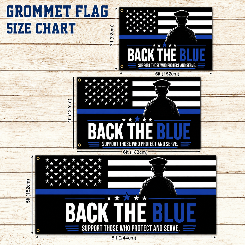 ZenVentra™ Thin Blue Line Police Eagle Flag