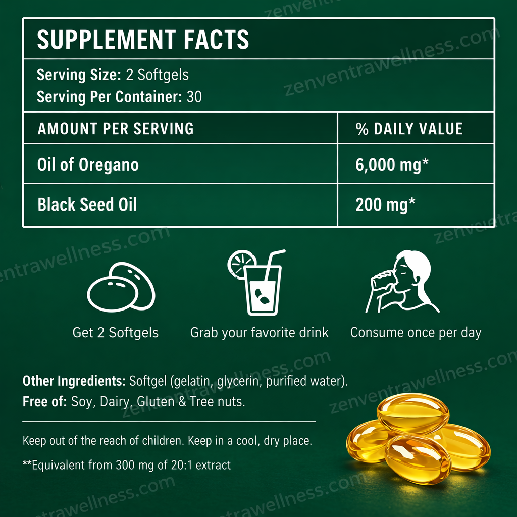 Zenventra™ Oil of Oregano 6000mg