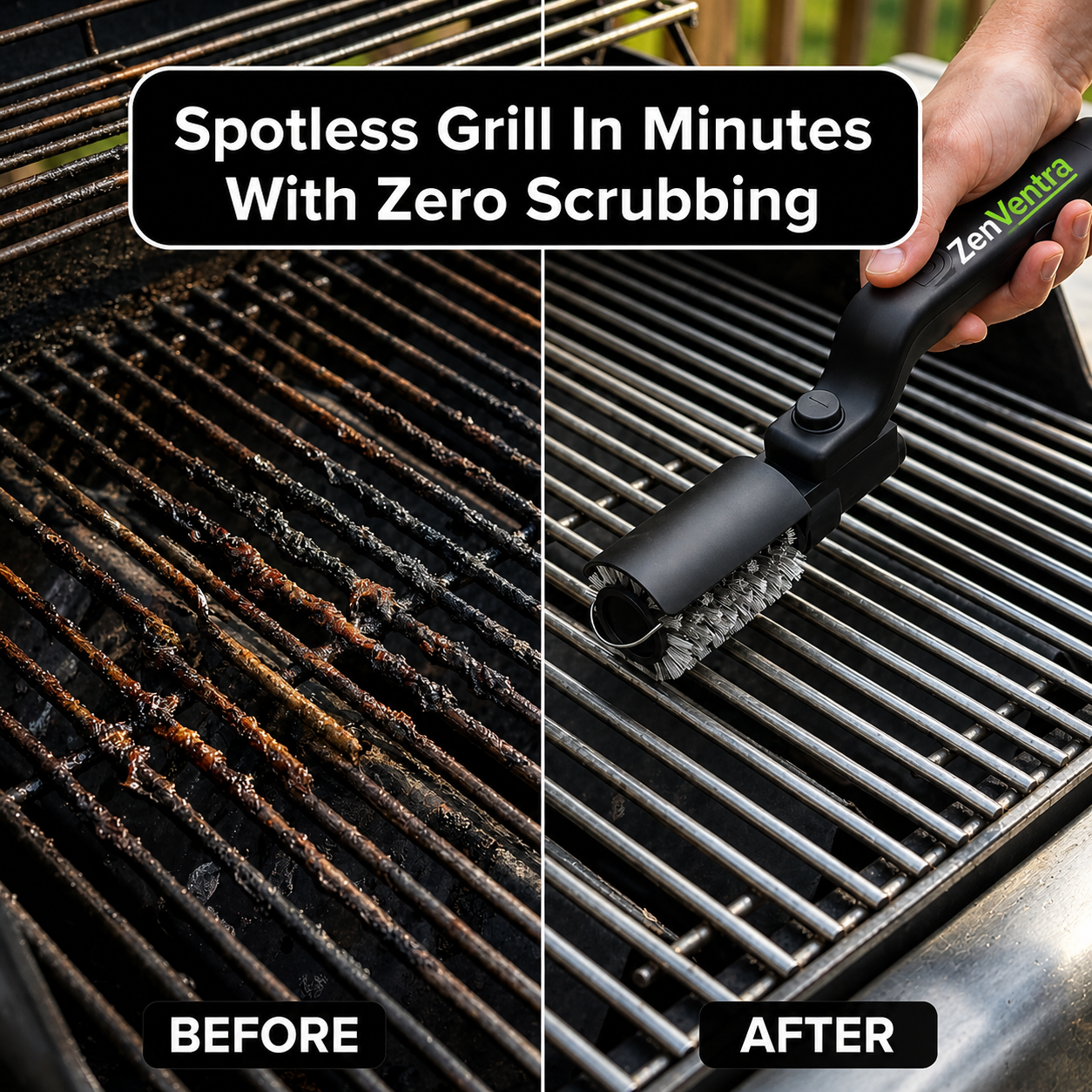 ZenVentra Living™ PowerScrub Grill Brush