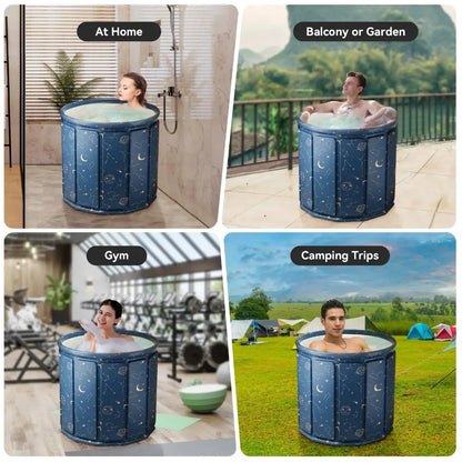 ZenVentra Portable Soaking Tub - Foldable Adult Spa Bath
