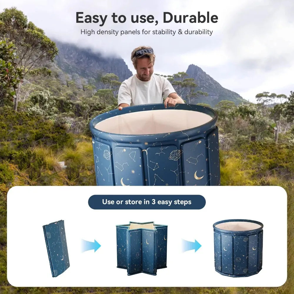 ZenVentra Portable Soaking Tub - Foldable Adult Spa Bath