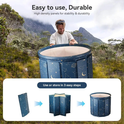 ZenVentra Portable Soaking Tub - Foldable Adult Spa Bath