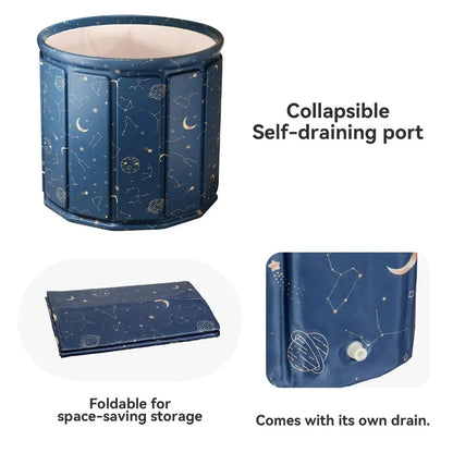 ZenVentra Portable Soaking Tub - Foldable Adult Spa Bath